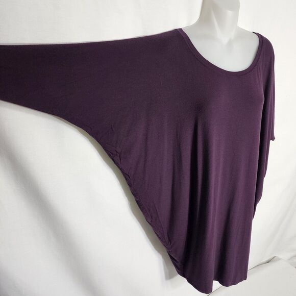 41 Hawthorn Tunic Top Medium Queensland Dolman Sleeve Knit Purple 3/4 Sleeves - Picture 5 of 9